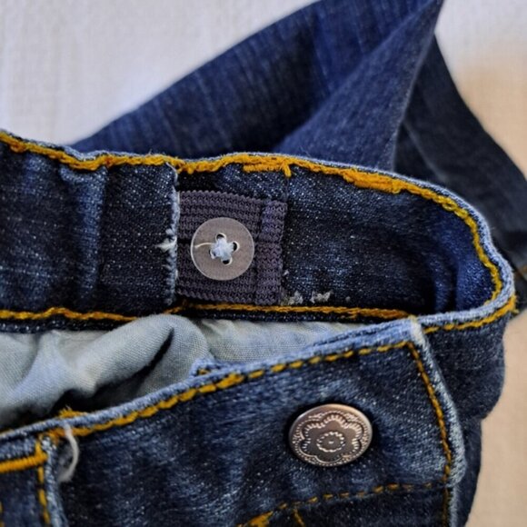 Hanna Andersson girls size 90 or 3T dark wash adjustable waist jeans, VGUC - Picture 4 of 8